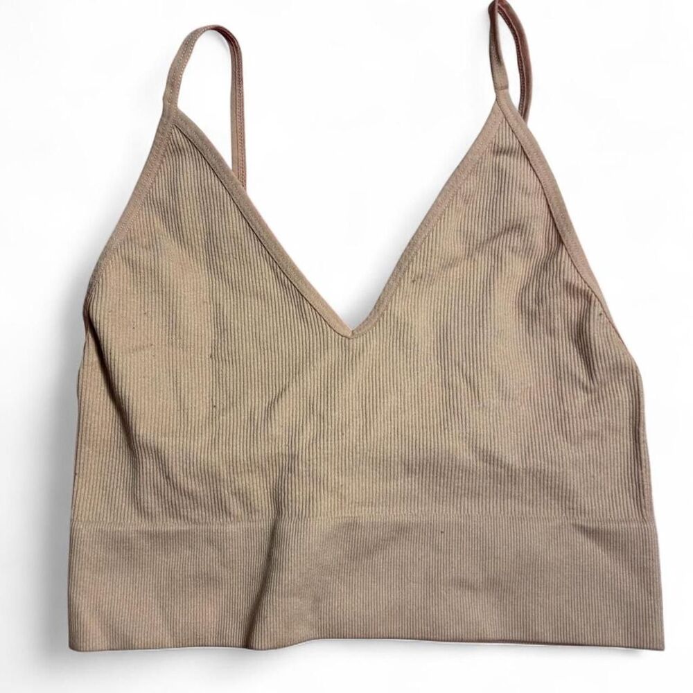 Tan Tank Top Size M Neutral Basic‎ Sleeveless Casual Top